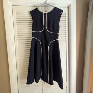 Navy Blue Fit and Flare Dress